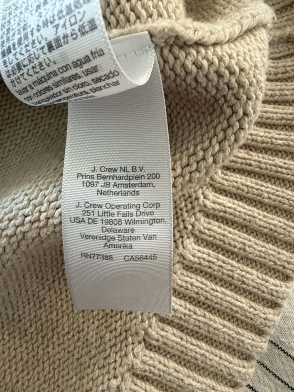 J.Crew 100% Cotton Rollneck Boxy Cropped Sweater Oatmeal Small - Picture 7 of 8